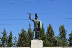 Statue of Leonidas, King of Sparta and leader of the 300
