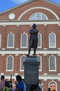 Samuel Adams statue in front of Faneuil Hall