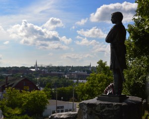 The statue of Joshua Chamberlain in Brewer, Maine. 
