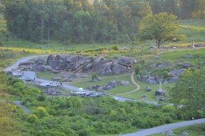 Looking down of the "Devil's Den from the the Little Round Top