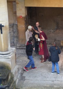 Costumed Docents telling the history of the baths