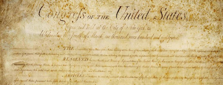 The Preamble to the Bill of Rights photoshopped