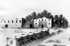 The three ruined Alamo buildings