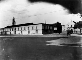 The long barracks with the Hugo &amp; Schmeltzer exterior off